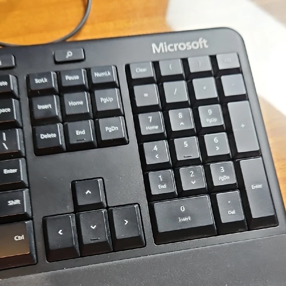 Microsoft Black Ergonomic Keyboard